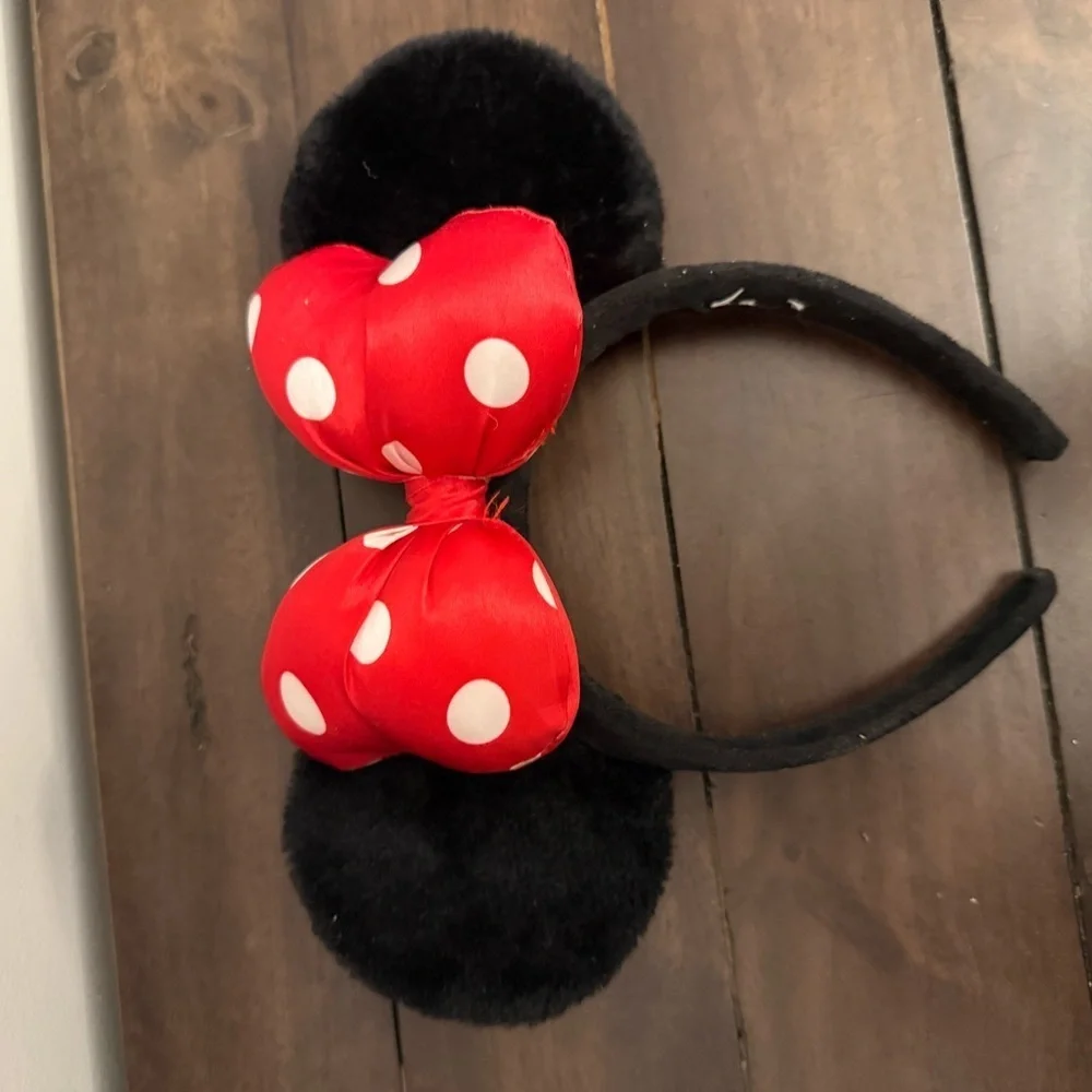 Minnie Mouse Polka Dot Bow Ear Headband for Adults
